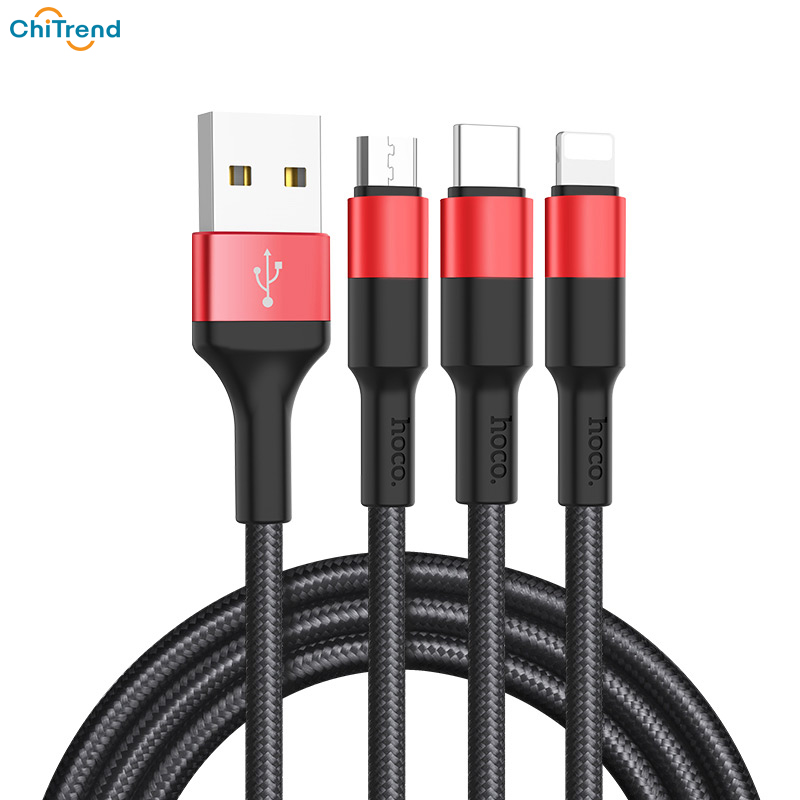 Cáp sạc 3 đầu Hoco X26 1m