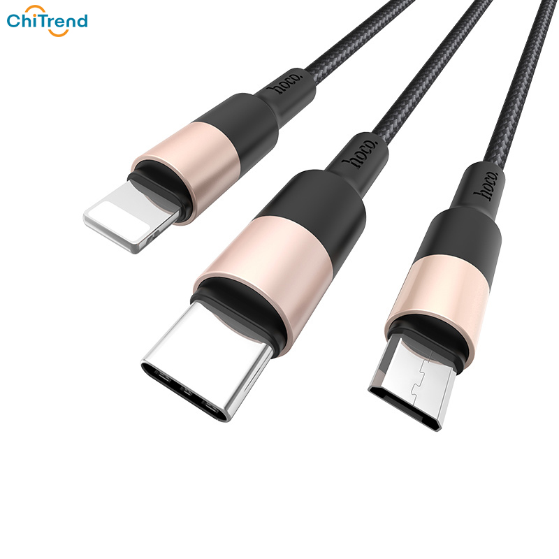 Cáp sạc 3 đầu Hoco X26 1m