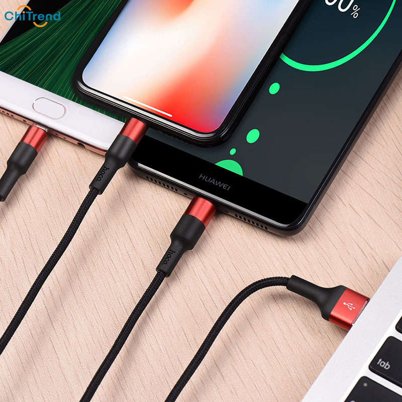 Cáp sạc 3 đầu Hoco X26 1m