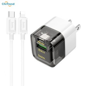 Bộ sạc nhanh Hoco DM-C3 30W kèm cáp C to Lightning CHÍNH HÃNG