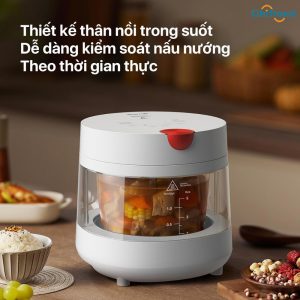 Nồi cơm điện trong suốt Deerma FB15W 3L GIÁ siêu RẺ