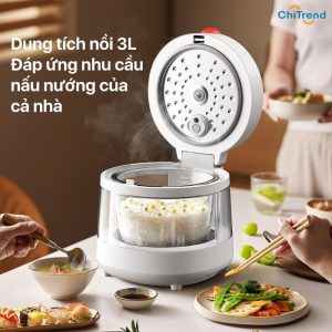 Nồi cơm điện trong suốt Deerma FB15W 3L GIÁ siêu RẺ