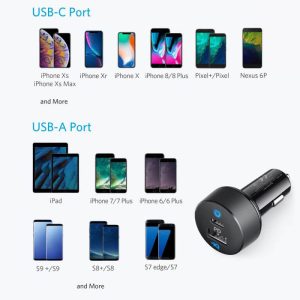 Sạc nhanh ô tô Anker 35W A2732