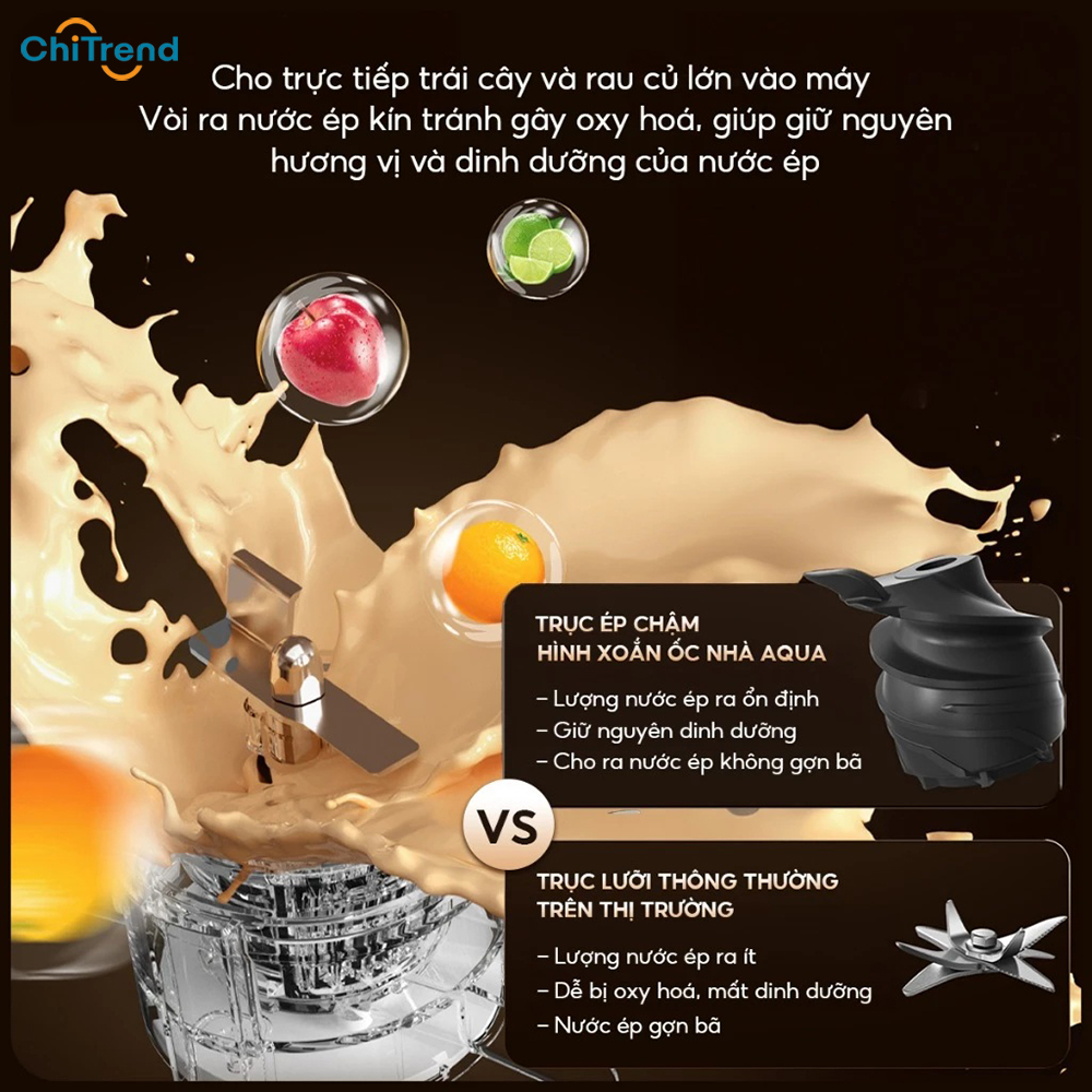Máy ép chậm trái cây AQUA JSJ0901RW-VN 900ml GIÁ TỐT