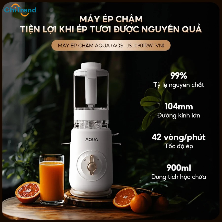 Máy ép chậm trái cây AQUA JSJ0901RW-VN 900ml GIÁ TỐT