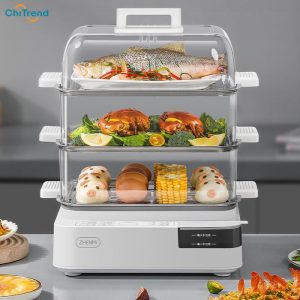 Nồi hấp điện 3 tầng Zhenmi ZMZG-11J dung tích 18L