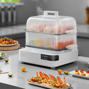 Nồi hấp điện 3 tầng Zhenmi ZMZG-11J dung tích 18L
