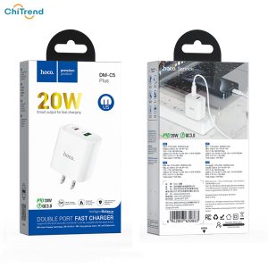 Cốc sạc nhanh Hoco DMC5 Plus QC3.0 PD20W 1A1C chân US