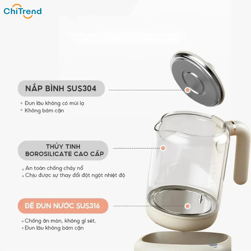 Máy đun nước pha sữa AQUA AQS-MH121T