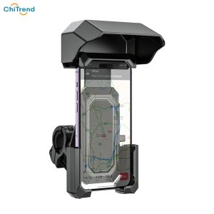 Giá đỡ điện thoại xe máy Hoco H31 có TẤM CHE NẮNG