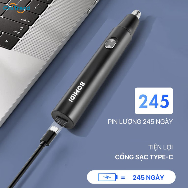 Máy cắt lông mũi BOMIDI NT1 kèm Đầu TỈA CHÂN MÀY