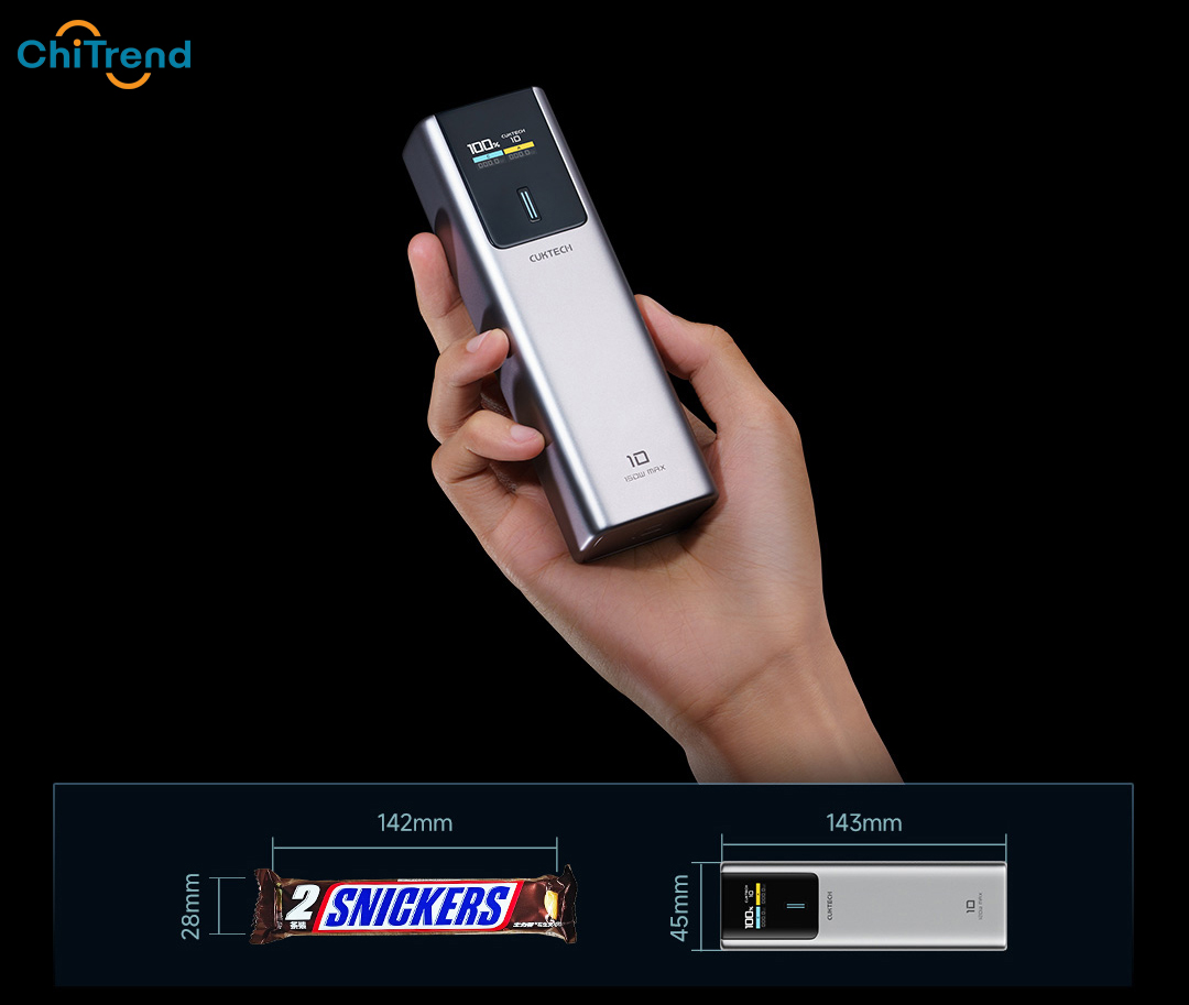 Pin sạc dự phòng 10000mAh 150W Cuktech PB100P