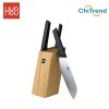 Bộ dao làm bếp 4 món Huohou HU0059 - Kèm chân đế gỗ