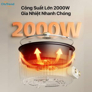 Nồi lẩu điện 2 ngăn Deerma DG50W 6L