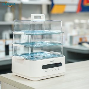 Nồi hấp điện 3 tầng 15L AQUA ASMC-ES101