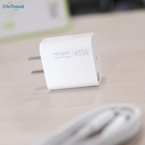 Bộ sạc nhanh GaN 45W MangoTek GWC45D cáp C to C 60W