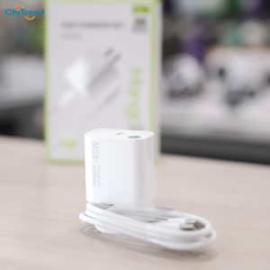Bộ sạc nhanh GaN 45W MangoTek GWC45D cáp C to C 60W