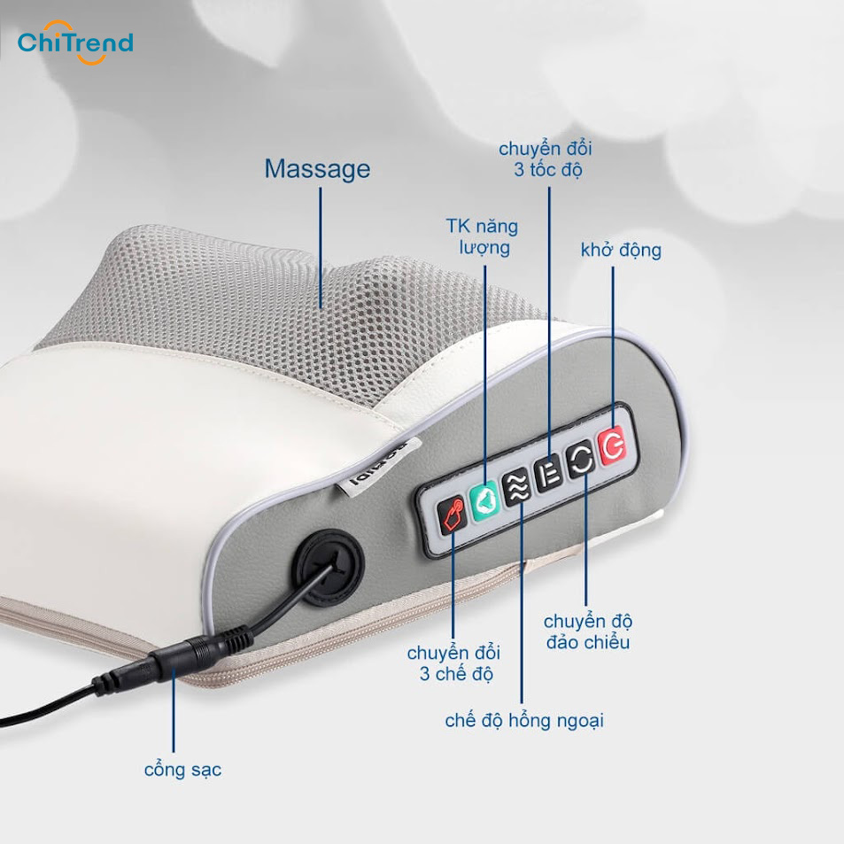 Gối massage hồng ngoại BOMIDI MP1