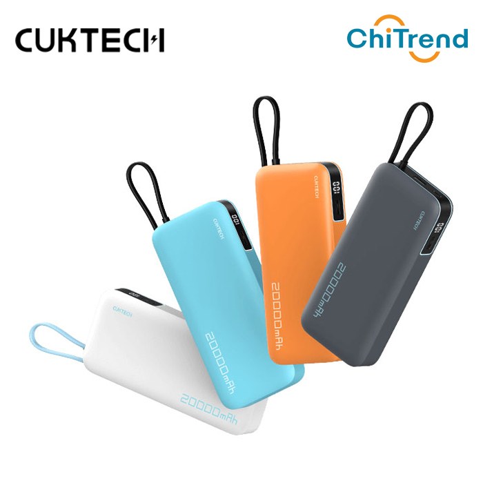 Pin sạc dự phòng 20000mAh Cuktech PB200N có cáp USB-C