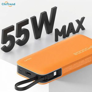 Pin sạc dự phòng 20000mAh Cuktech PB200N có cáp USB-C