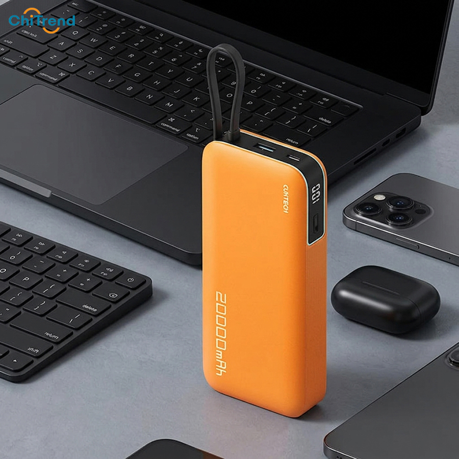 Pin sạc dự phòng 20000mAh Cuktech PB200N có cáp USB-C