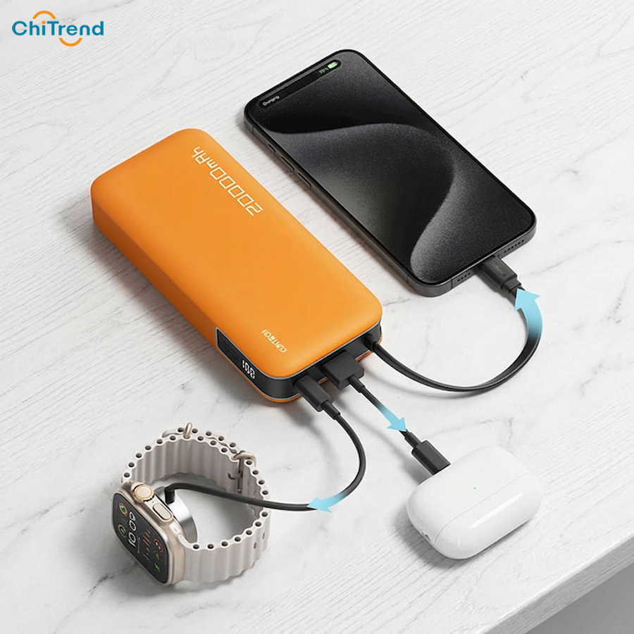 Pin sạc dự phòng 20000mAh Cuktech PB200N có cáp USB-C