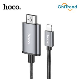 Cáp chuyển đổi Lightning, Type-C to HDMI 4K Hoco UA27 2m