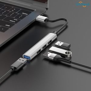 Hub chuyển đổi 4 in 1 USB to USB 3.0, USB 2.0 Hoco HB26