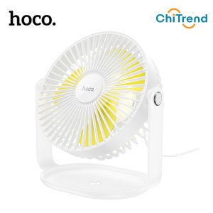 Quạt để bàn tích hợp đèn LED Hoco F14