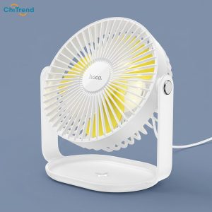 Quạt để bàn tích hợp đèn LED Hoco F14