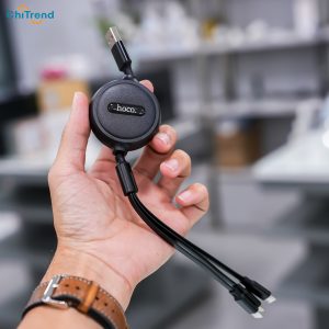 Cáp sạc 3 in 1 Hoco X75 1m Lightning, Type-C, Micro USB
