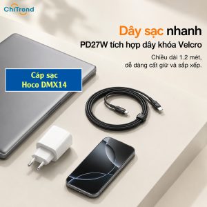 Cáp sạc nhanh Type-C to Lightning Hoco DMX14 dài 1.2m
