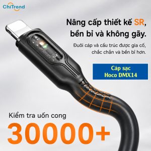 Cáp sạc nhanh Type-C to Lightning Hoco DMX14 uốn cong 30000 lần