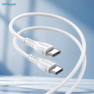 Cáp sạc nhanh Type-C to Type-C BOROFONE BX51 có hai màu trắng và đen
