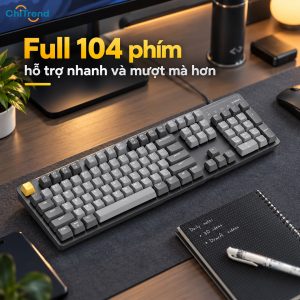 Bàn phím cơ MIIIW G06 sở hữu thiết kế layout fullsize 104 phím