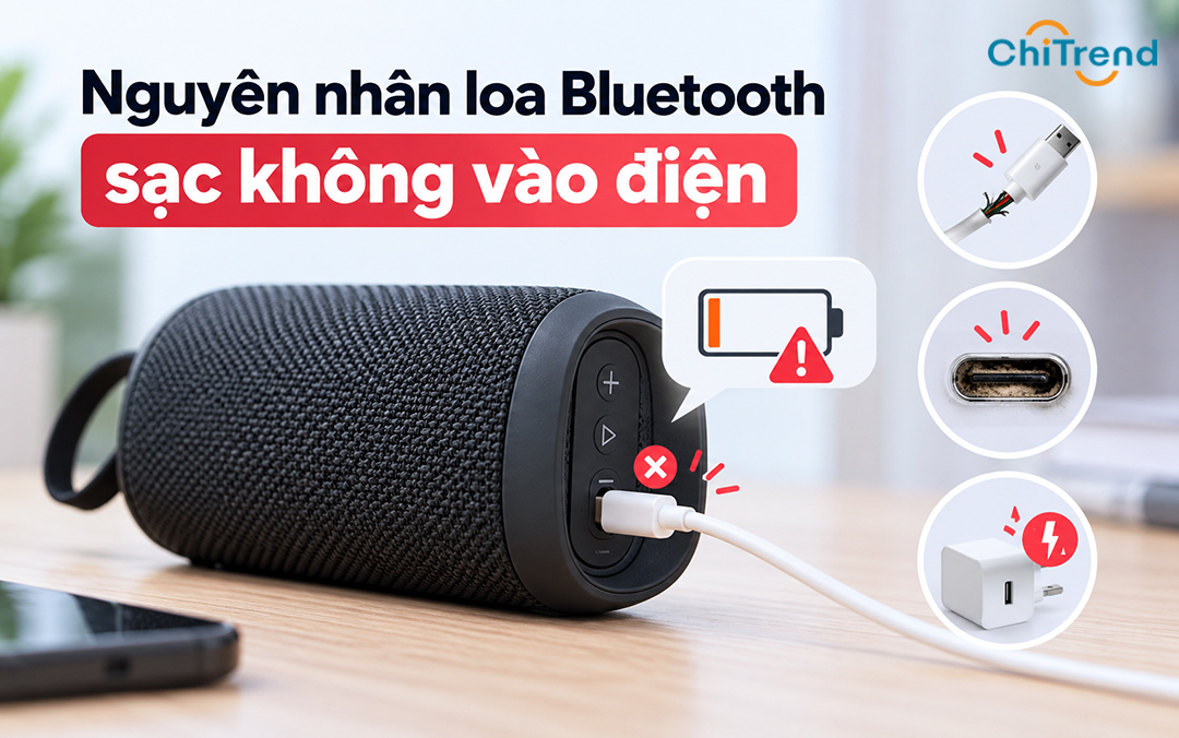 Cách xử lý khi loa Bluetooth sạc không vào điện