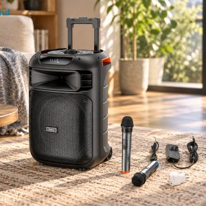 Loa karaoke Bluetooth RGB Hoco HA5 60W chính hãng