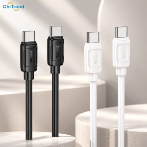 Cáp sạc nhanh Hoco X115 được thiết kế với 2 đầu cắm Type-C to Type-C tiện lợi